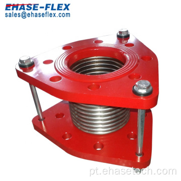 Articulação flexível de metal com flanges abosorb vibração